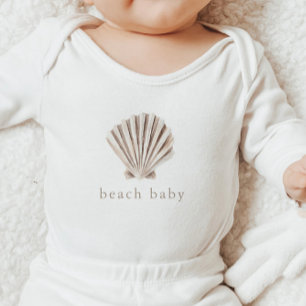 Beach Baby Boho Ocean Shell Baby Shower Bodysuit