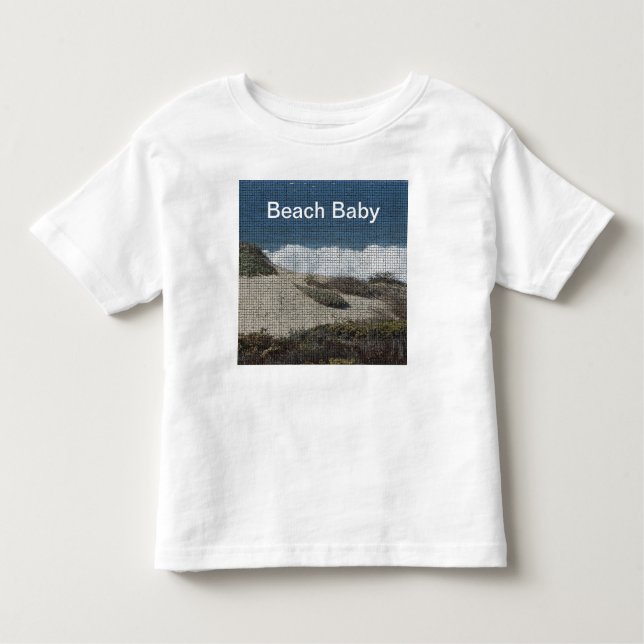 Beach Baby California Coastal Landscape Sand Ocean Toddler T-Shirt (Front)