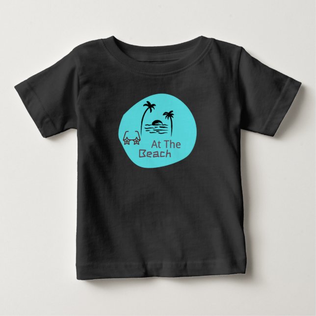 Beach Baby Grey  T-Shirt (Front)