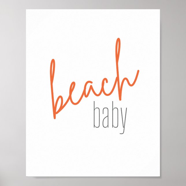 beach baby. Poster & Prints (Front)