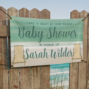 Beach Baby Shower Banner