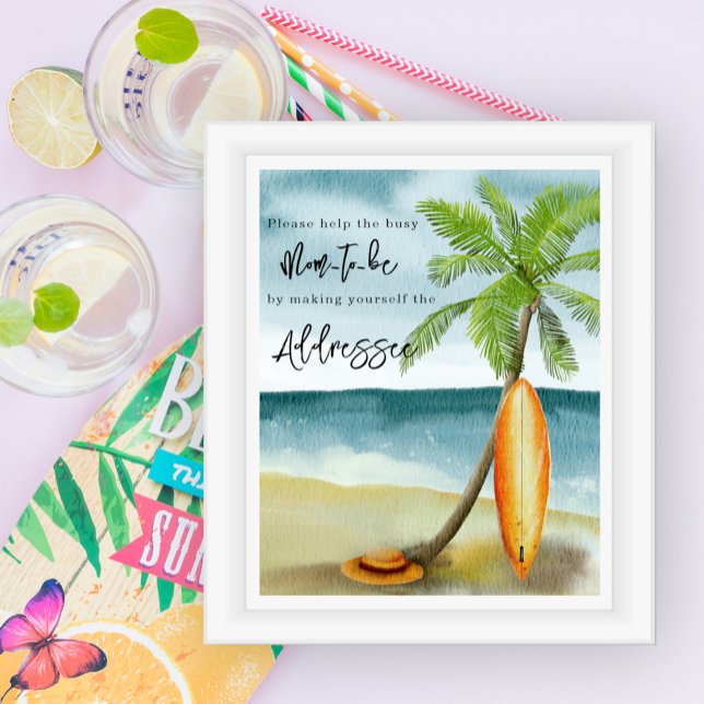 Beach baby shower - Mum to be addressee Poster (Creator Uploaded)