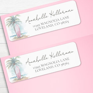 Beach Baby Shower Return Address