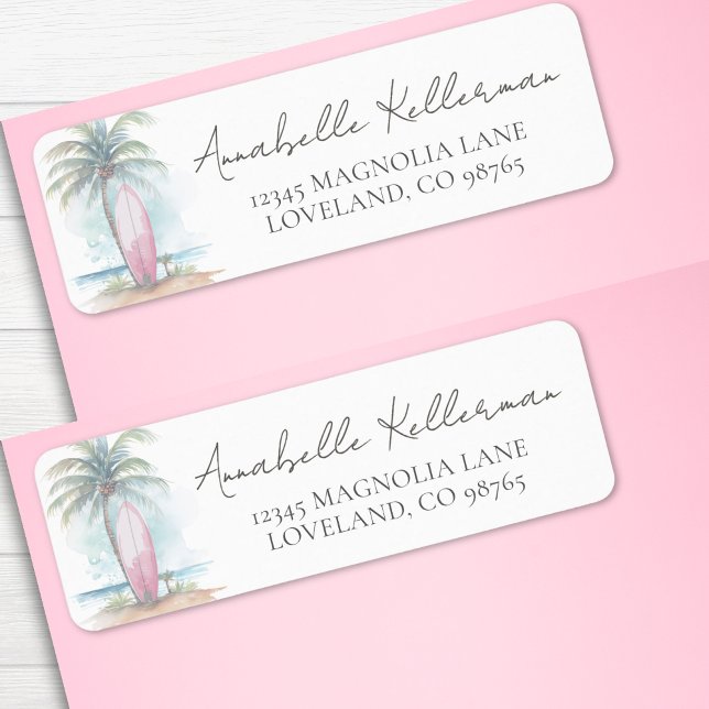 Beach Baby Shower Return Address (Beach Baby Shower Return Address label)