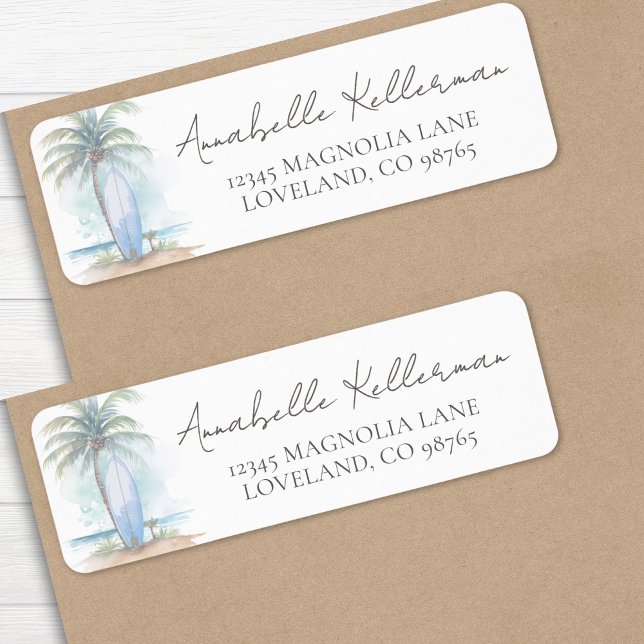 Beach Baby Shower Return Address (Beach Baby Shower Return Address label )