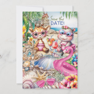 Beach Baby Shower Save the Date Invitation