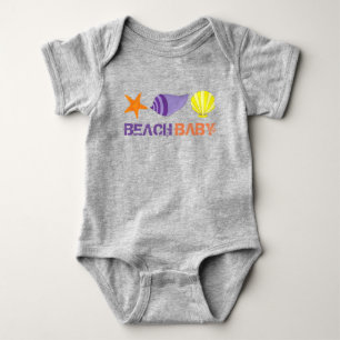 BEACH BABY Vacation Starfish Sea Shell Seashell Bodysuit