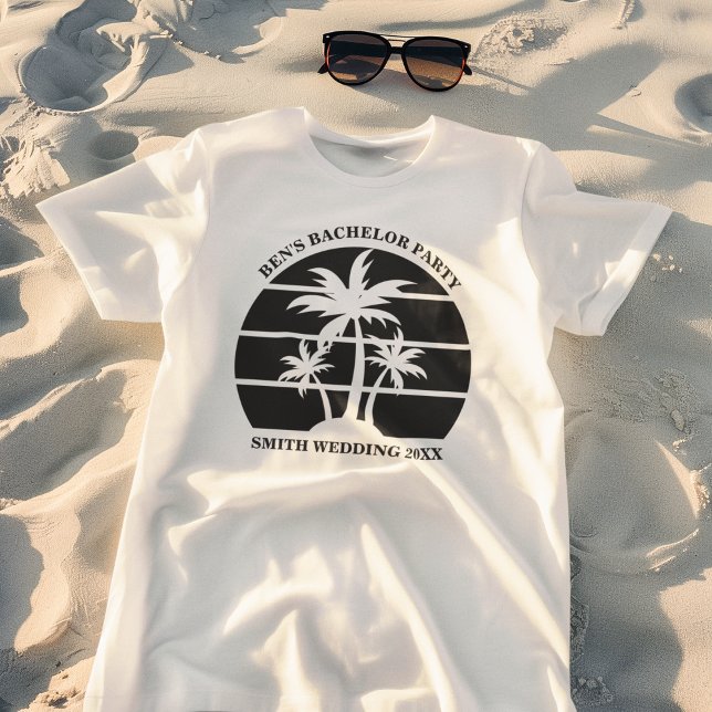 Beach Bachelor Party Island Wedding Groomsmen T-Shirt (Creator Uploaded)