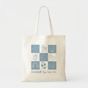 Beach Bachelorette Blue Tote Bag