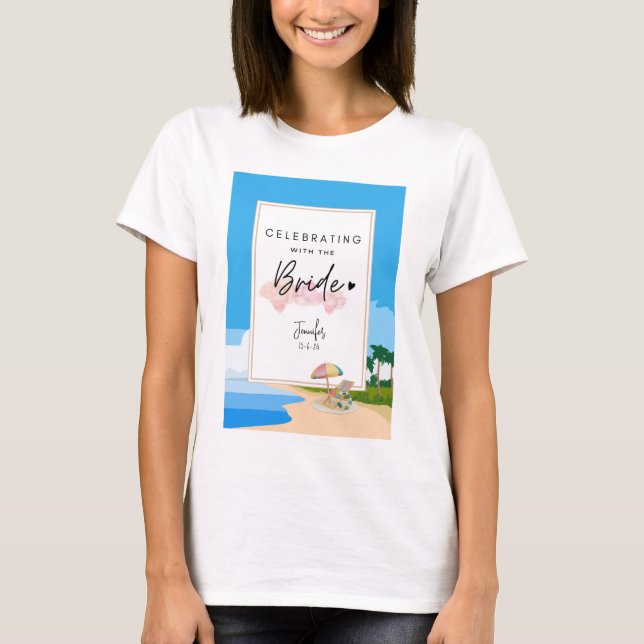 Beach Bachelorette Hens Party customised  T-Shirt (Front)