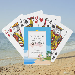 Beach Bachelorette   Hens Party Playing Cards