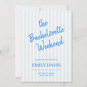 Beach Bachelorette Invitation, Bach Party Weekend Invitation