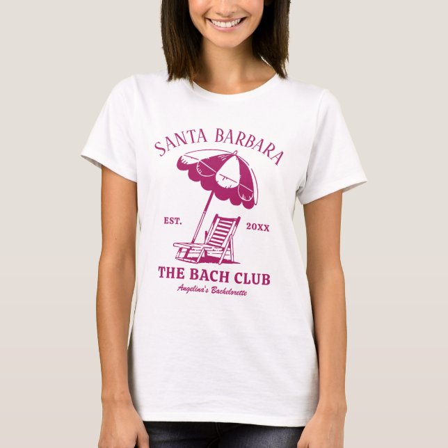 Beach Bachelorette Party Beach Chair Vintage Logo T-Shirt (Front)