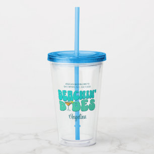 Beach Bachelorette Party Beachin Babes Bridesmaid Acrylic Tumbler