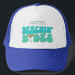 Beach Bachelorette Party Beachin Babes Bridesmaid Trucker Hat<br><div class="desc">Make a splash at your upcoming bachelorette party with this stunning beach bachelorette party personalised merchandise. Whether you're celebrating a bach trip, a girls' vacation, or a best friends' holiday, this custom beach bachelorette party merchandise is the perfect addition to your unforgettable getaway. Add a personal touch to your bachelorette...</div>