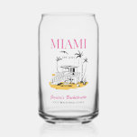 Beach Bachelorette Party Bridesmaid Custom Text Can Glass<br><div class="desc">Make a splash at your upcoming bachelorette party with this stunning beach bachelorette party personalised merchandise. Whether you're celebrating a bach trip, a girls' vacation, or a best friends' holiday, this custom beach bachelorette party merchandise is the perfect addition to your unforgettable getaway. Add a personal touch to your bachelorette...</div>