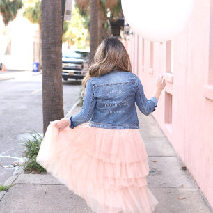 Beach Bachelorette Party Bridesmaids Denim Jacket