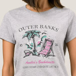 Beach Bachelorette Party Destination Wedding T-Shirt<br><div class="desc">Make a splash at your upcoming bachelorette party with this stunning beach bachelorette party personalised t-shirts. Whether you're celebrating a bach trip, a girls' vacation, or a best friends' holiday, this custom beach bachelorette party t-shirts are the perfect addition to your unforgettable getaway. Add a personal touch to your bachelorette...</div>
