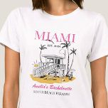 Beach Bachelorette Party Girls Trip Custom Text T-Shirt<br><div class="desc">Make a splash at your upcoming bachelorette party with this stunning beach bachelorette party personalised t-shirts. Whether you're celebrating a bach trip, a girls' vacation, or a best friends' holiday, this custom beach bachelorette party t-shirts are the perfect addition to your unforgettable getaway. Add a personal touch to your bachelorette...</div>