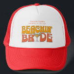 Beach Bachelorette Party Groovy Beachin Babes Trucker Hat<br><div class="desc">Make a splash at your upcoming bachelorette party with this stunning beach bachelorette party personalised merchandise. Whether you're celebrating a bach trip, a girls' vacation, or a best friends' holiday, this custom beach bachelorette party merchandise is the perfect addition to your unforgettable getaway. Add a personal touch to your bachelorette...</div>