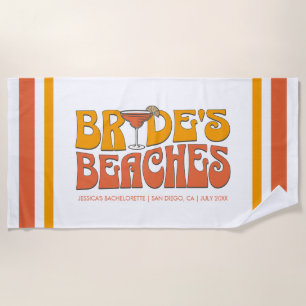 Beach Bachelorette Party Groovy Bride's Beaches Towel