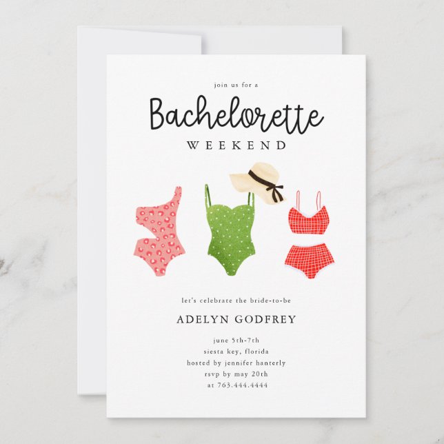 Beach Bachelorette Party Invitation (Front)