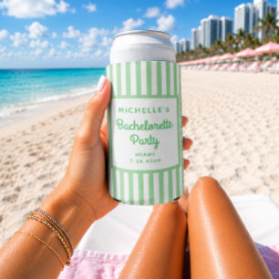 Beach Bachelorette Personalised Can Coolers