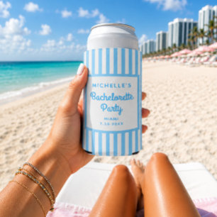 Beach Bachelorette Personalized Can Coolers
