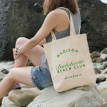 Beach Bachelorette Retro Modern Personalised<br><div class="desc">This tote effortlessly marries retro charm with a modern beachy twist,  creating a stylish and functional accessory for your bachelorette getaway. Personalise it with names,  dates,  or a special message,  making it a unique and cherished keepsake for your bridal party.</div>