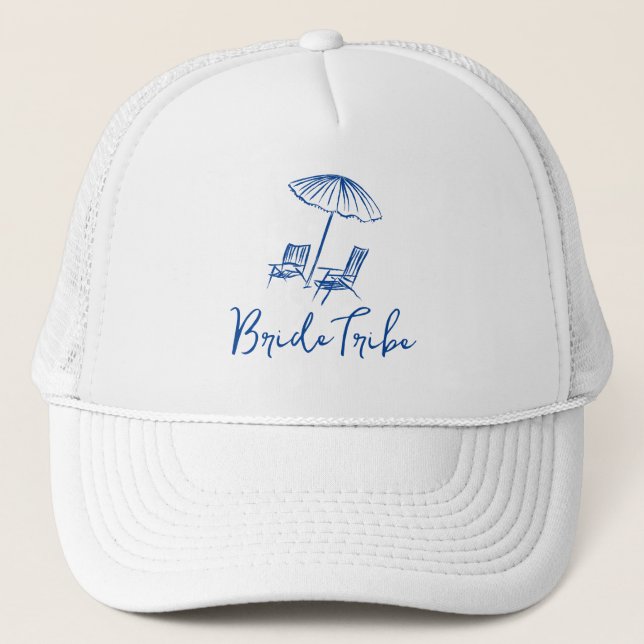 Beach Bachelorette weekend coastal Trucker Hat (Front)