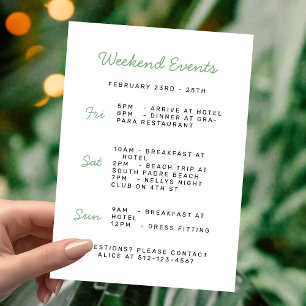 Beach Bachelorette Weekend Invitation