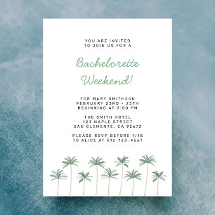 Beach Bachelorette Weekend Invitation