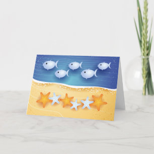 Beach background, card