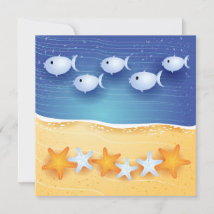 Beach background, invitation