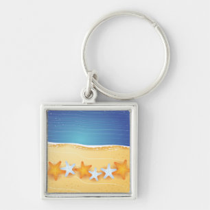 Beach background, keychain