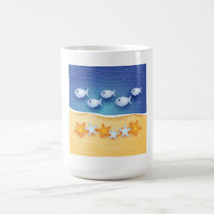 Beach background, mug