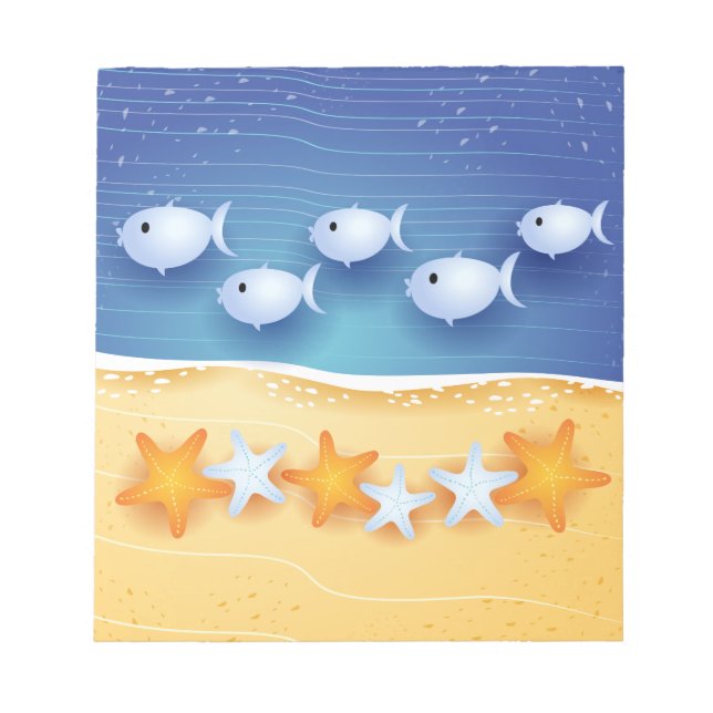 Beach background, notepad (Front)