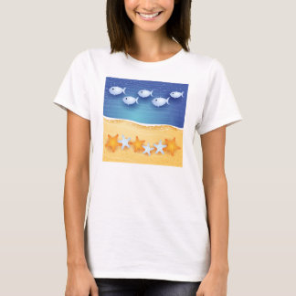 Beach background, shirt