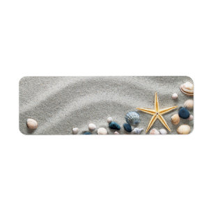 Beach Background With Shells And Starfish