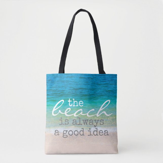 beach bag sea and sand with text (Front)