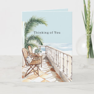 Beach Balcony Thinking of You Card