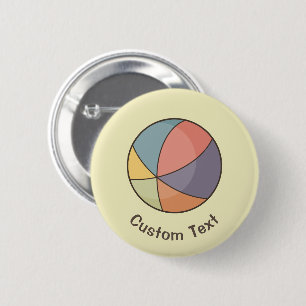 Beach Ball 6 Cm Round Badge