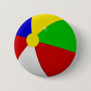 Beach Ball 6 Cm Round Badge