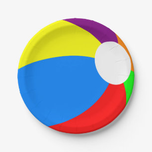 Beach Ball Paper Plate