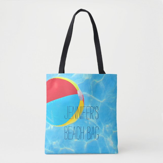 Beach Ball Personalised Tote Bag (Front)