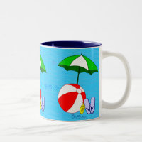 Beach Ball Pool Umbrella Mug