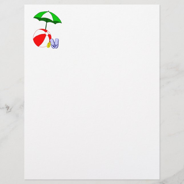 Beach Ball Pool Umbrella Template (Front)