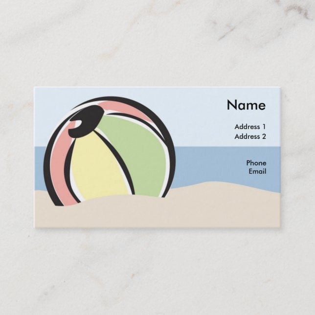 Beach Ball Profile Card (Front)