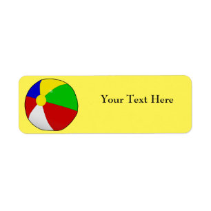 Beach Ball Return Address Labels