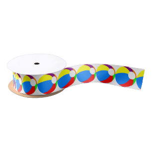 Beach Ball Ribbon Satin Ribbon
